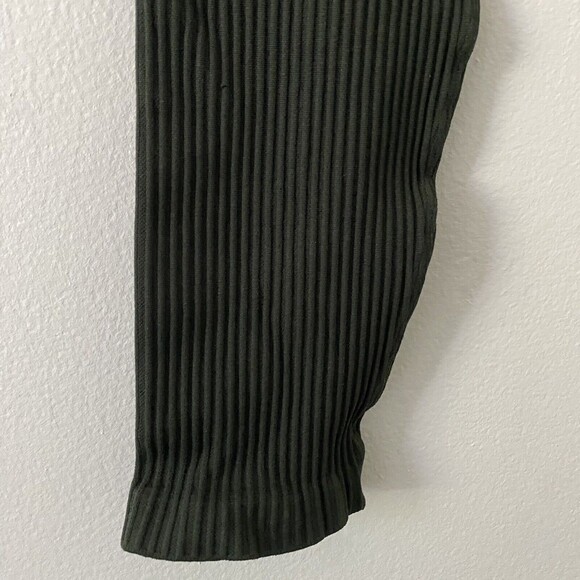 Nux Ribbed Green Compression Leggings Athleisure Size M Medium - Picture 3 of 7